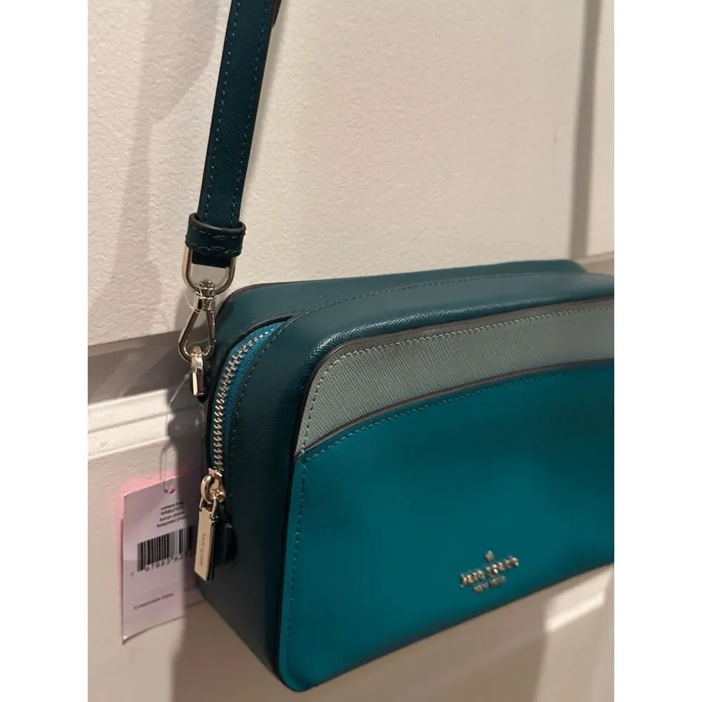NEW Kate Spade New York Lauryn Color-block  Camera Women Crossbody Bag